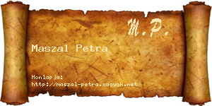 Maszal Petra névjegykártya